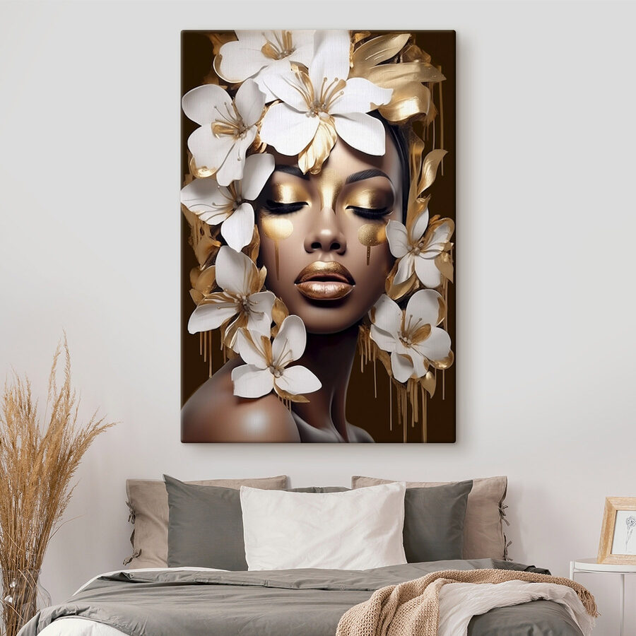 Une beauté éthérée parée de fleurs Une beauté éthérée parée de fleurs