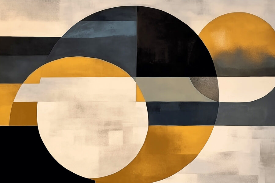 Peinture de cercles et de lignes