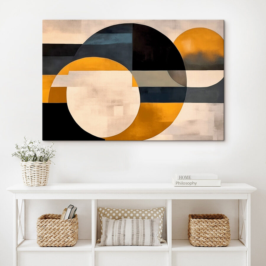 Peinture de cercles et de lignes