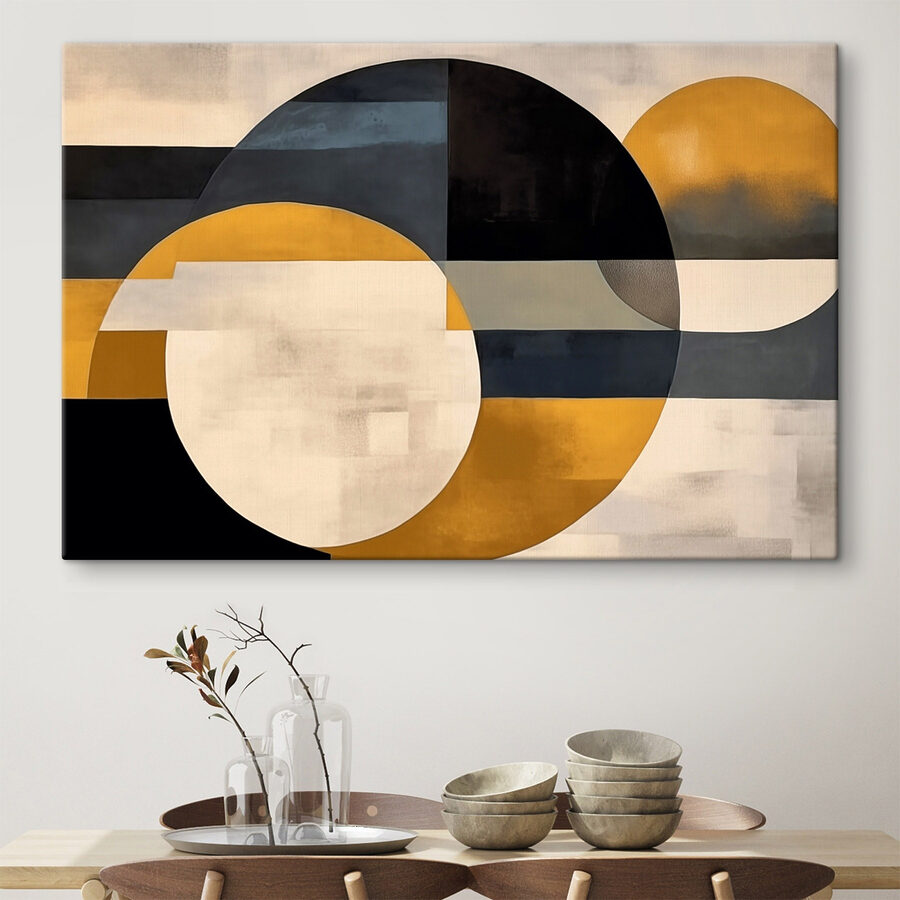 Peinture de cercles et de lignes
