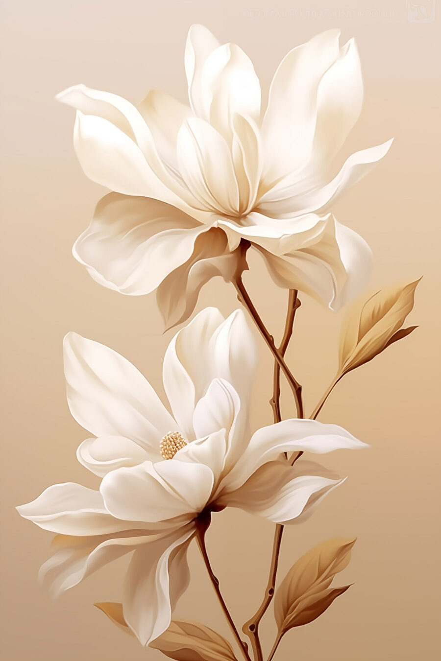 Des fleurs douces dans des tons sourds