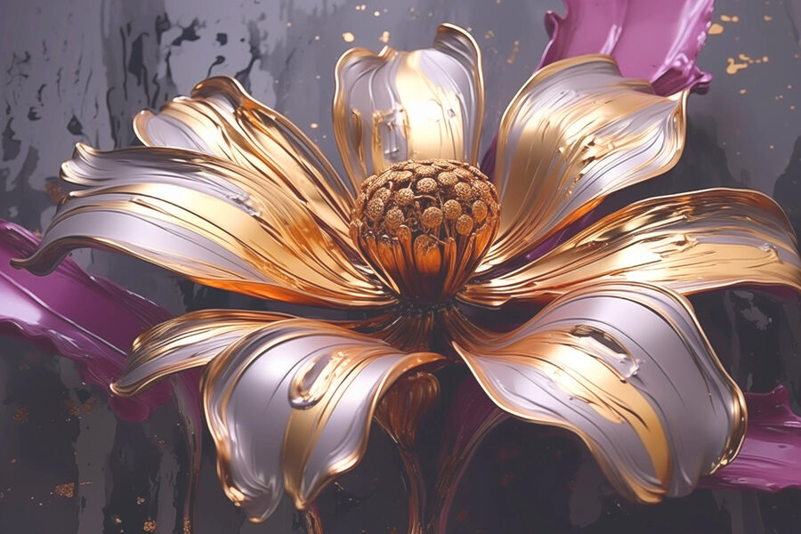Belle fleur aux pétales fluides