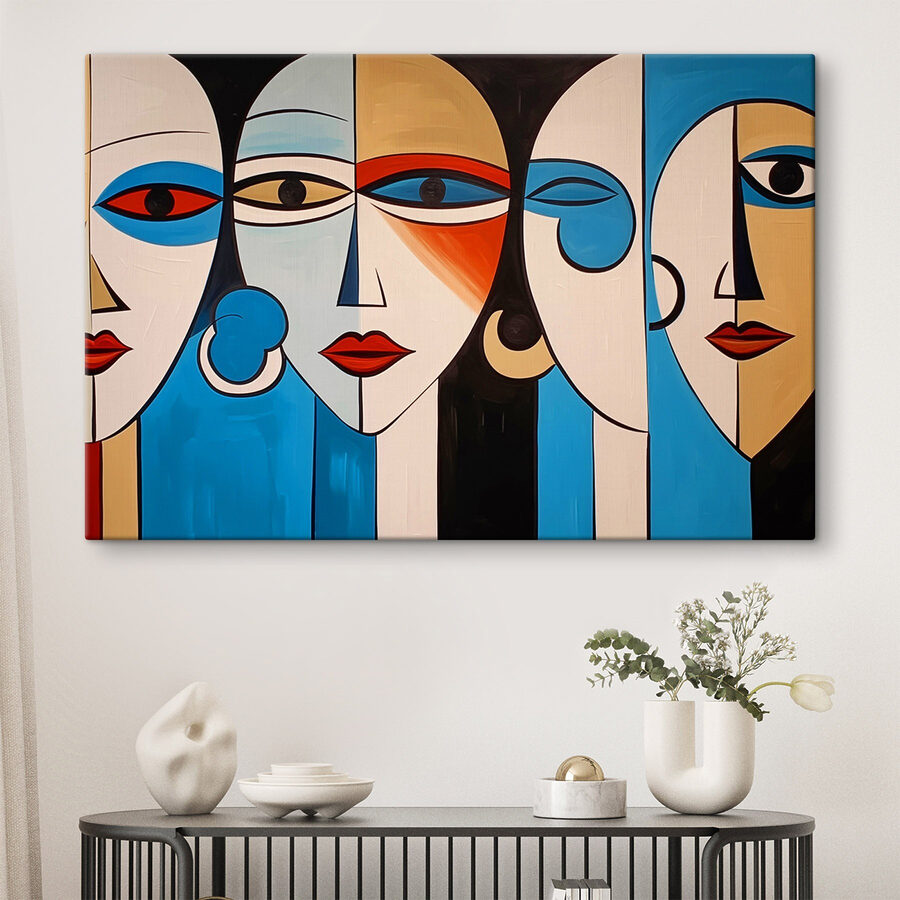 Peinture d'un groupe de personnes