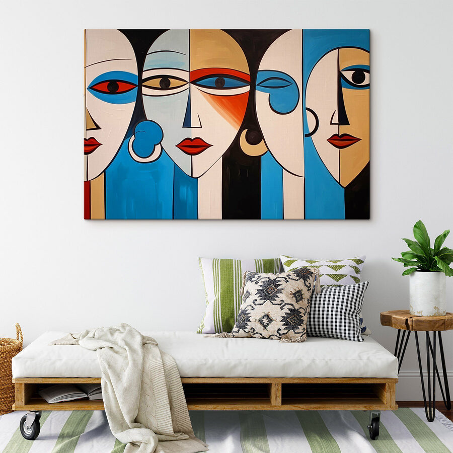 Peinture d'un groupe de personnes