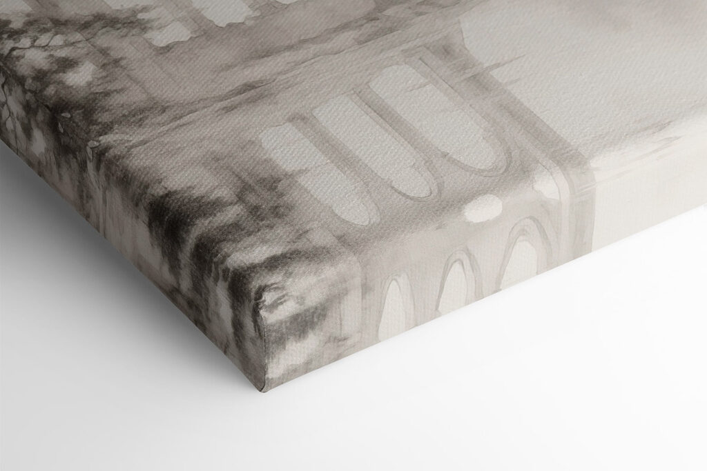 Water body with a castle in the background