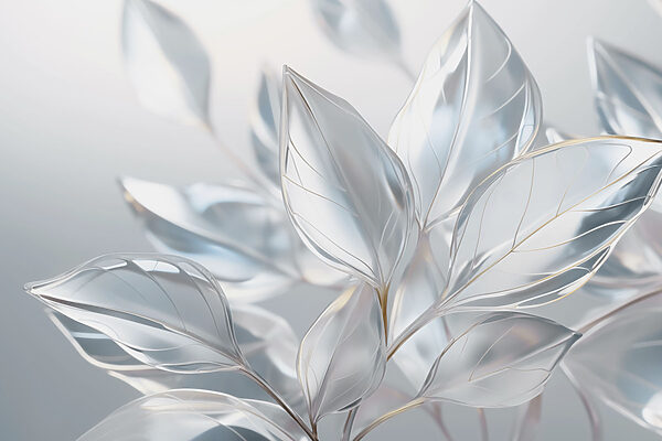 Feuilles délicates dans la lumière douce du soleil Feuilles délicates dans la lumière douce du soleil