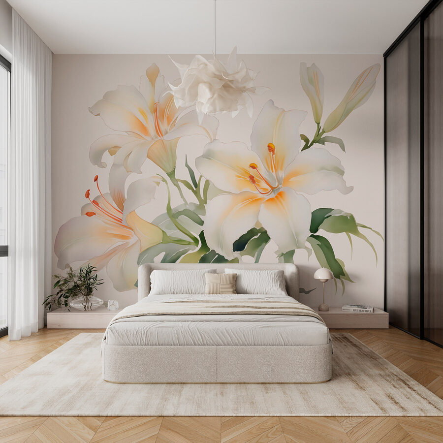 Groupe de fleurs blanches