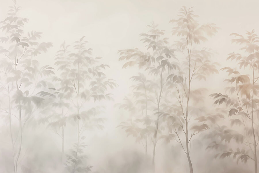 Arbres dans le brouillard