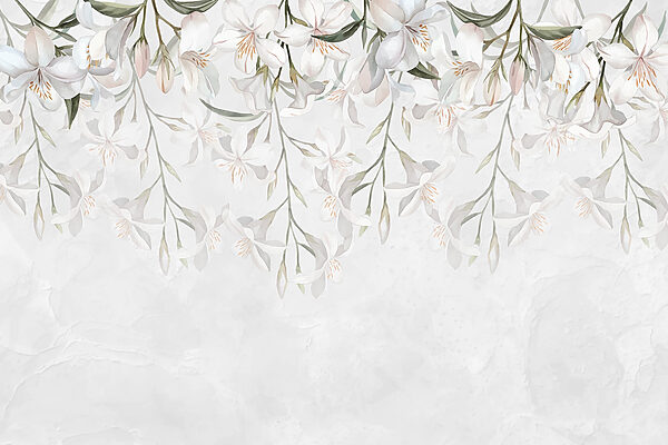 Fleurs blanches sur fond blanc Fleurs blanches sur fond blanc