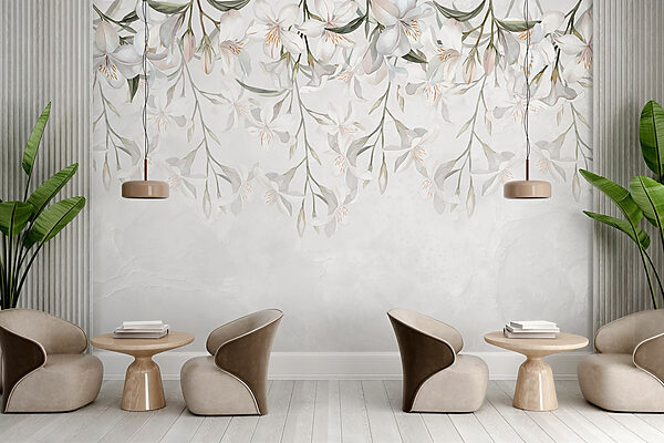 Fleurs blanches sur fond blanc Fleurs blanches sur fond blanc
