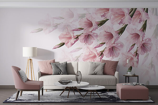 Groupe de fleurs roses Groupe de fleurs roses
