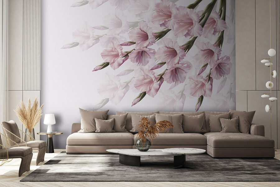 Groupe de fleurs roses Groupe de fleurs roses