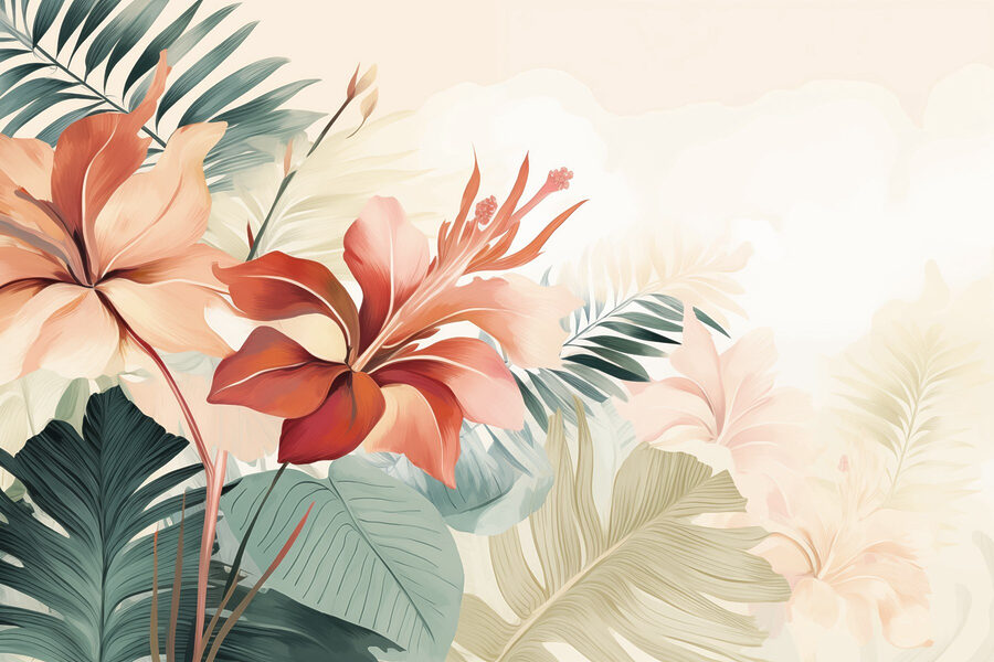 Fleurs délicates dans des tons pastels