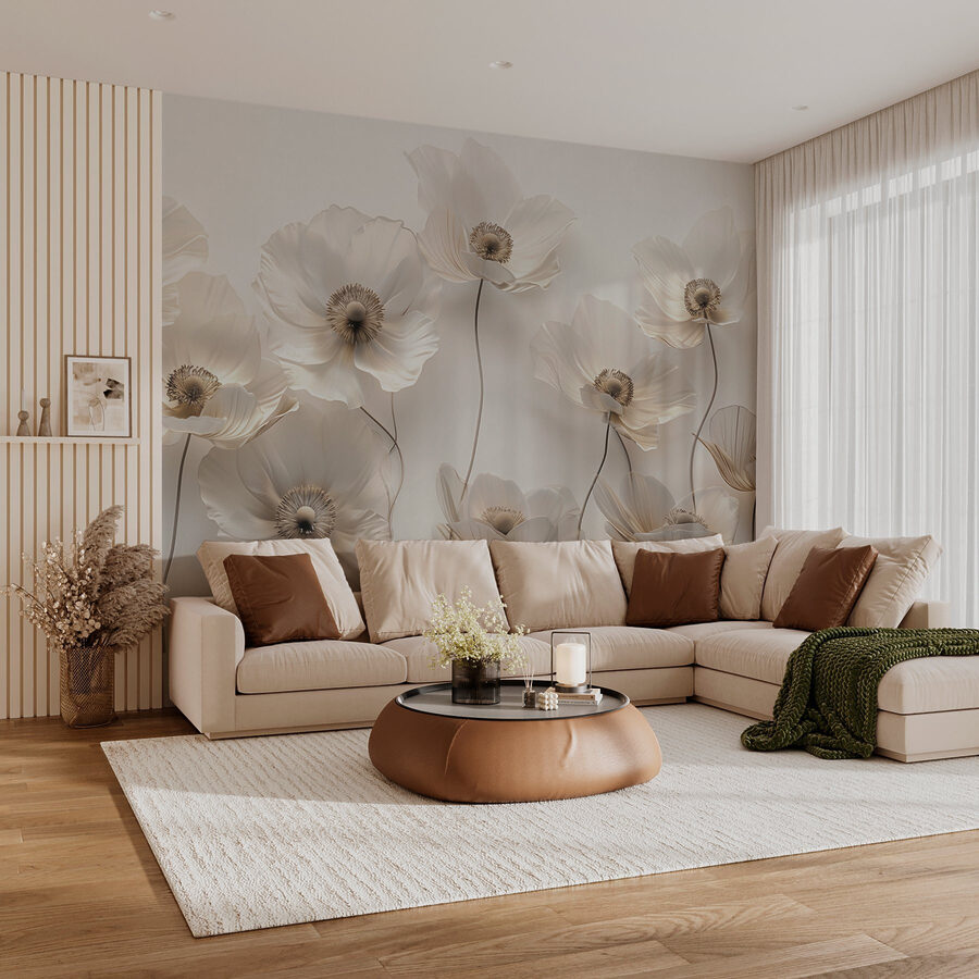 Groupe de fleurs blanches