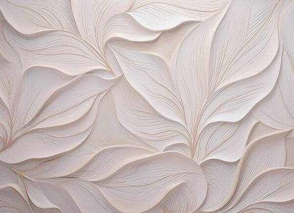 Mur blanc avec des feuilles blanches Mur blanc avec des feuilles blanches