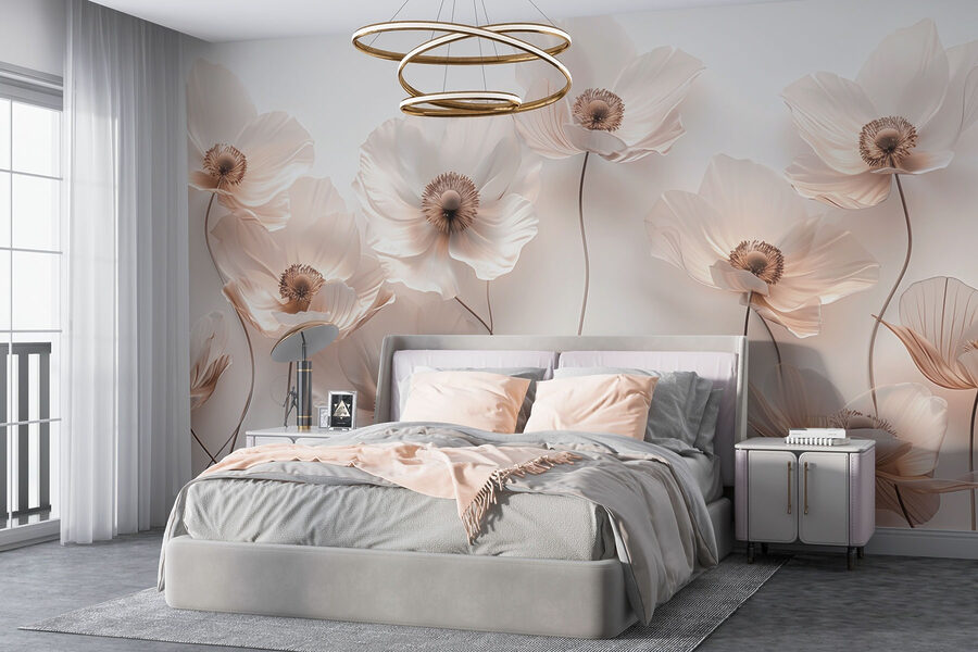 Groupe de fleurs blanches