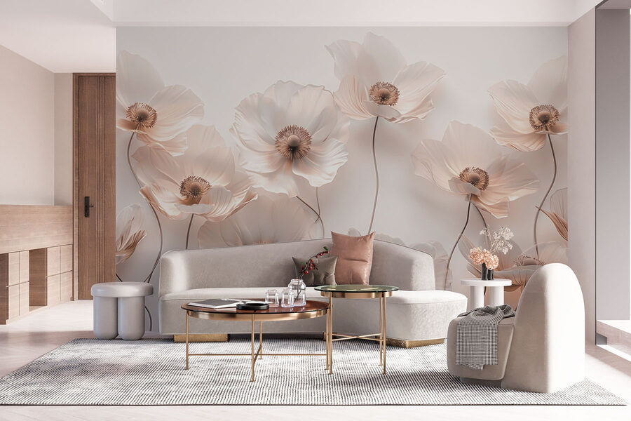 Groupe de fleurs blanches