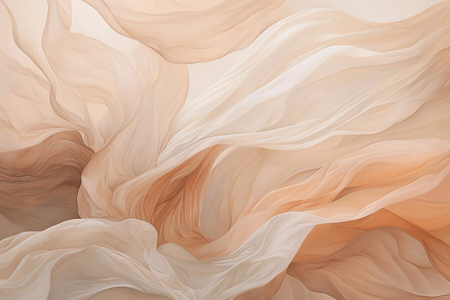 Des vagues douces de tissu s'écoulent.