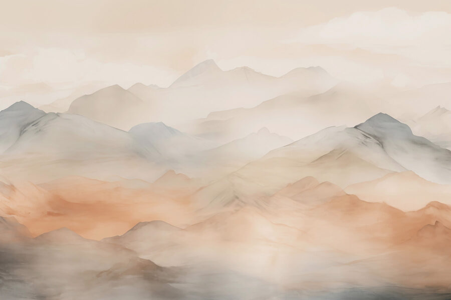 Chaîne de montagnes brumeuses