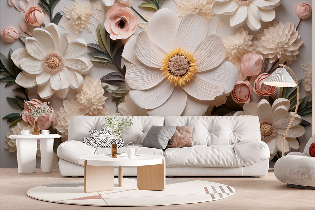 Group of paper flowers Group of paper flowers