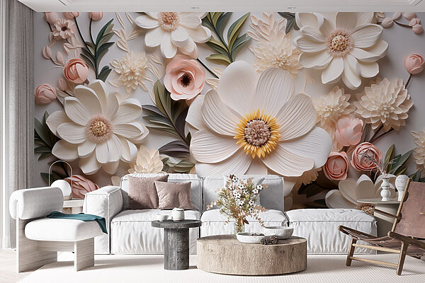 Groupe de fleurs en papier Groupe de fleurs en papier