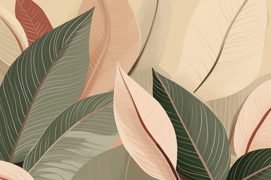 Teintes naturelles des feuilles superposées