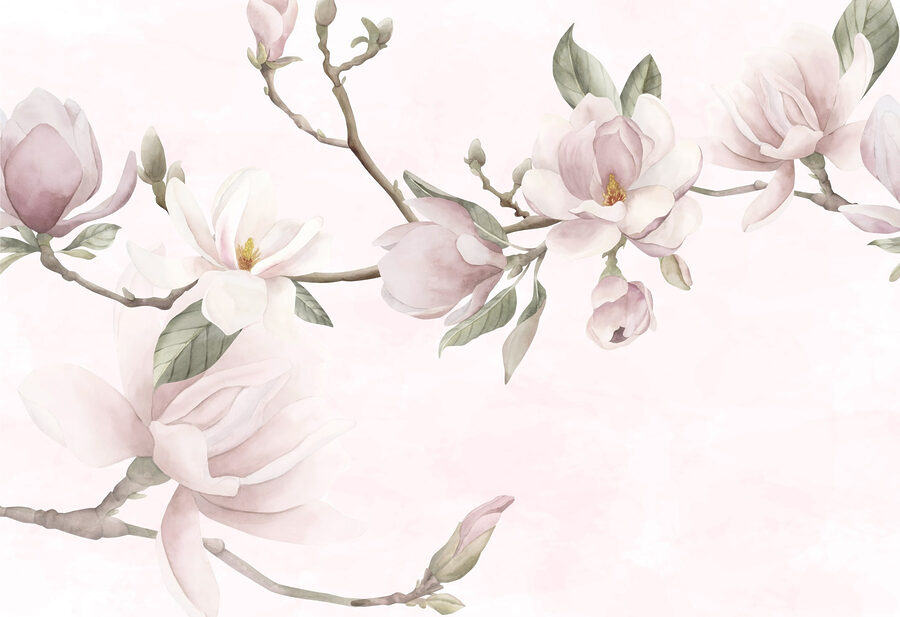Fleurs délicates sur fond pastel