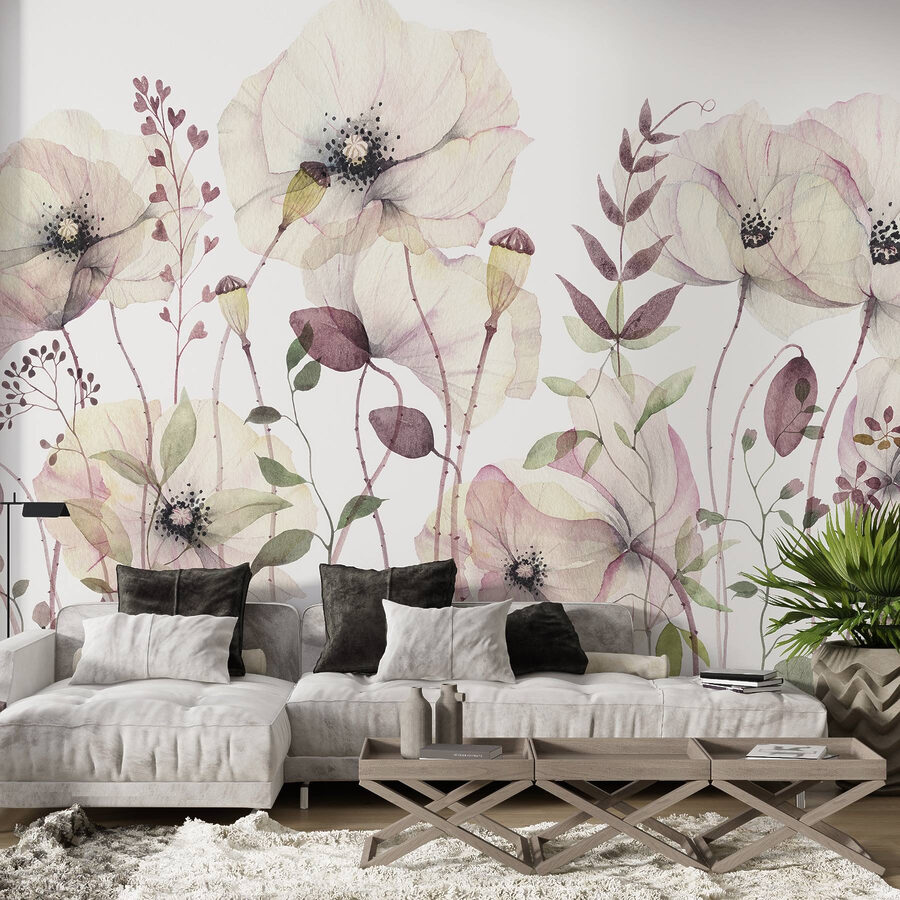 Fleurs délicates dans des tons pastels