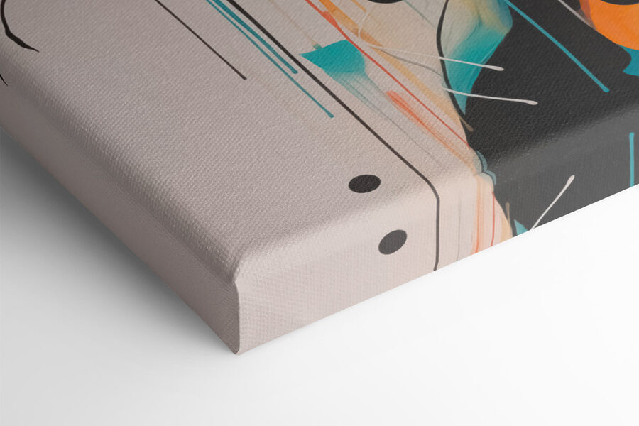 Peinture de cercles et de lignes colorées