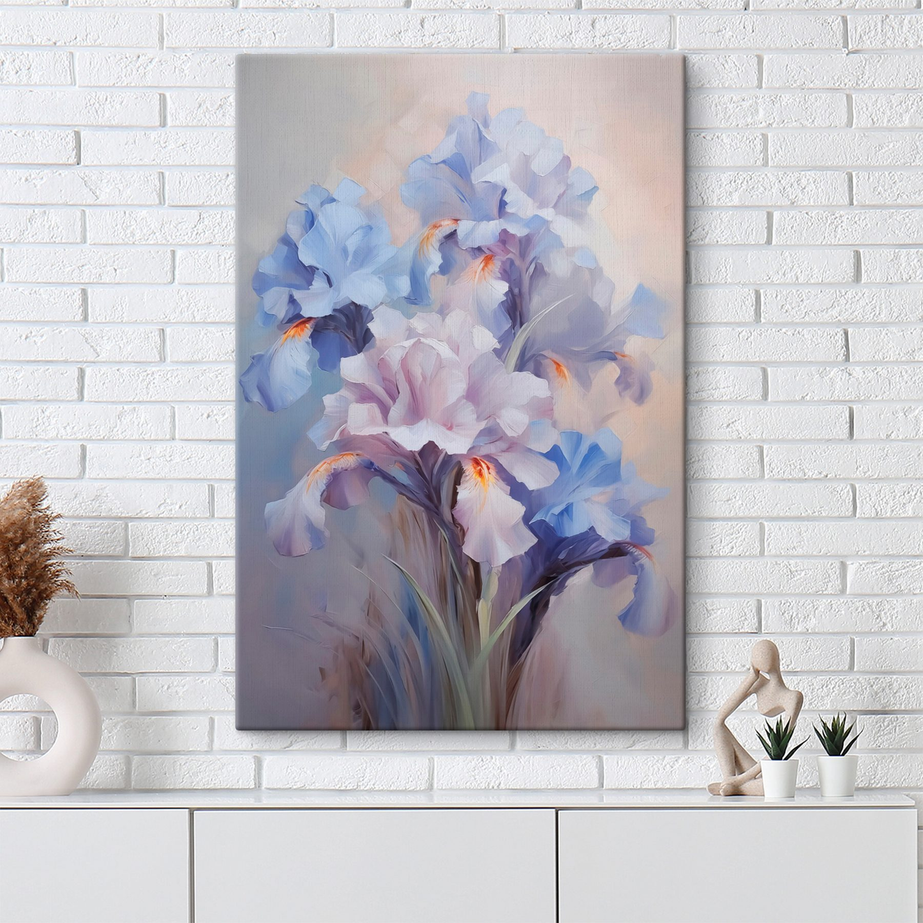 Painting of flowers on a surface Painting of flowers on a surface