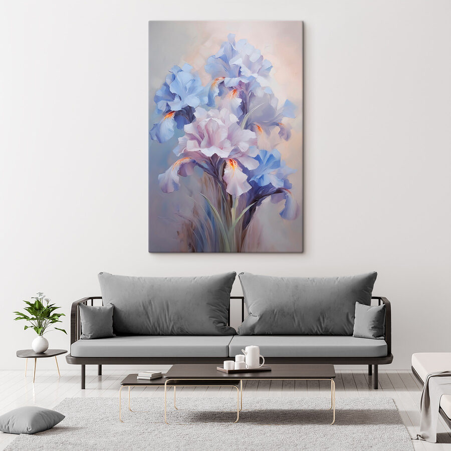 Peinture de fleurs sur une surface
