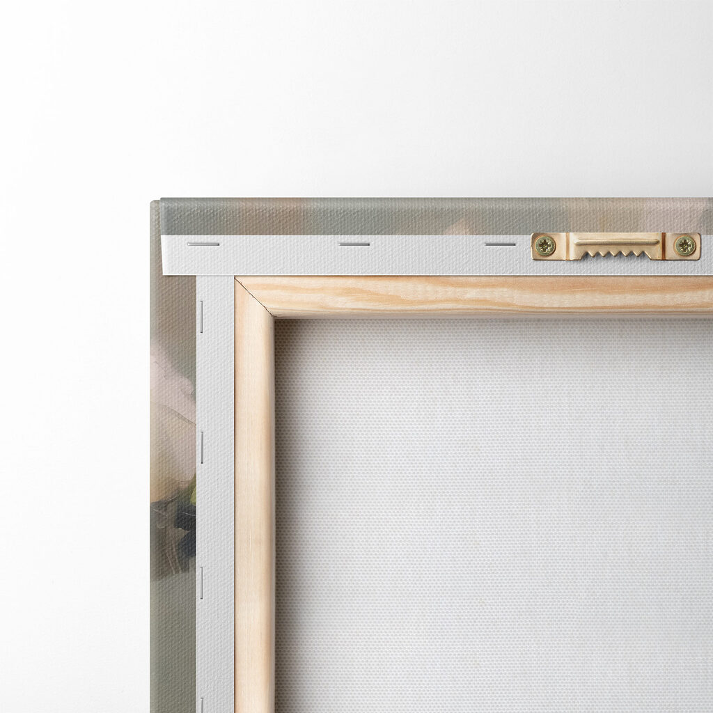 Painting of a vase of white roses Painting of a vase of white roses