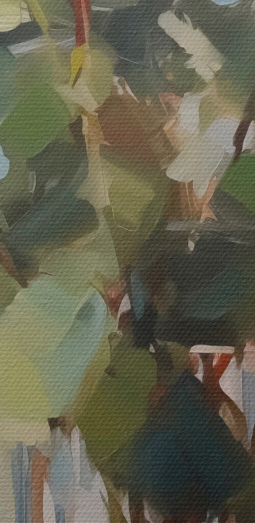 Painting of a vase of white roses Painting of a vase of white roses