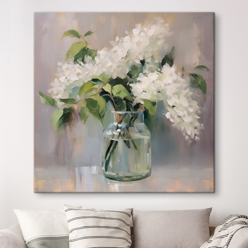 Peinture d'un bouquet de fleurs blanches dans un bocal en verre s43439pig109 1024x1024 - Peinture d'un bouquet de fleurs blanches dans un bocal en verre - tegory