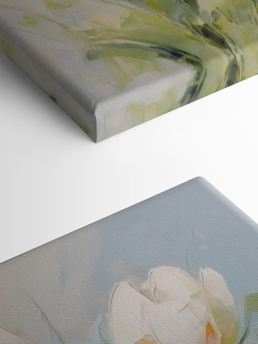 Peinture de tulipes blanches