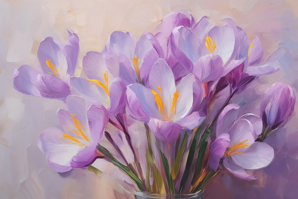 Delicate blooms in soft hues