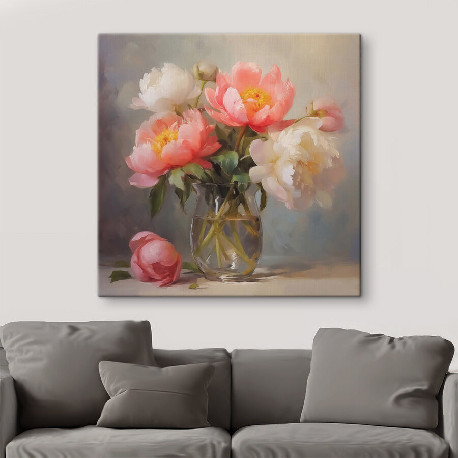 Peinture de fleurs dans un vase Peinture de fleurs dans un vase