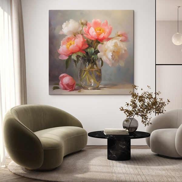 Peinture de fleurs dans un vase Peinture de fleurs dans un vase