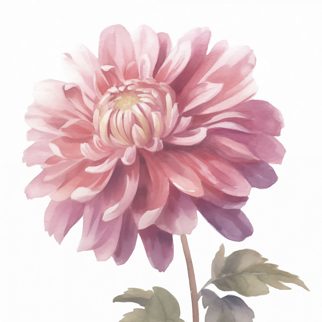 Fleur rose avec feuilles vertes Fleur rose avec feuilles vertes