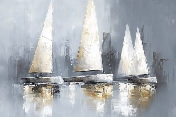 Peinture de voiliers sur l'eau Peinture de voiliers sur l'eau