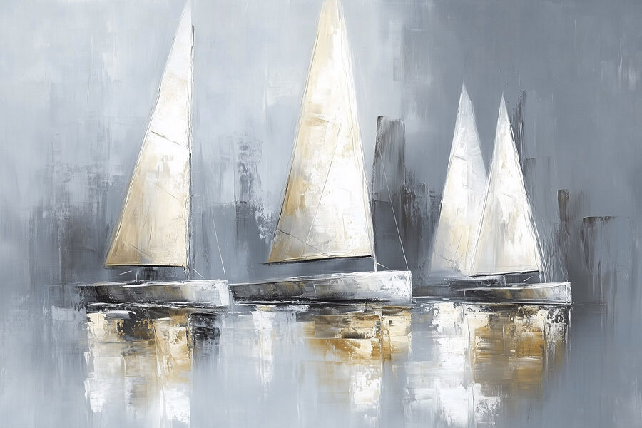Peinture de voiliers sur l'eau Peinture de voiliers sur l'eau