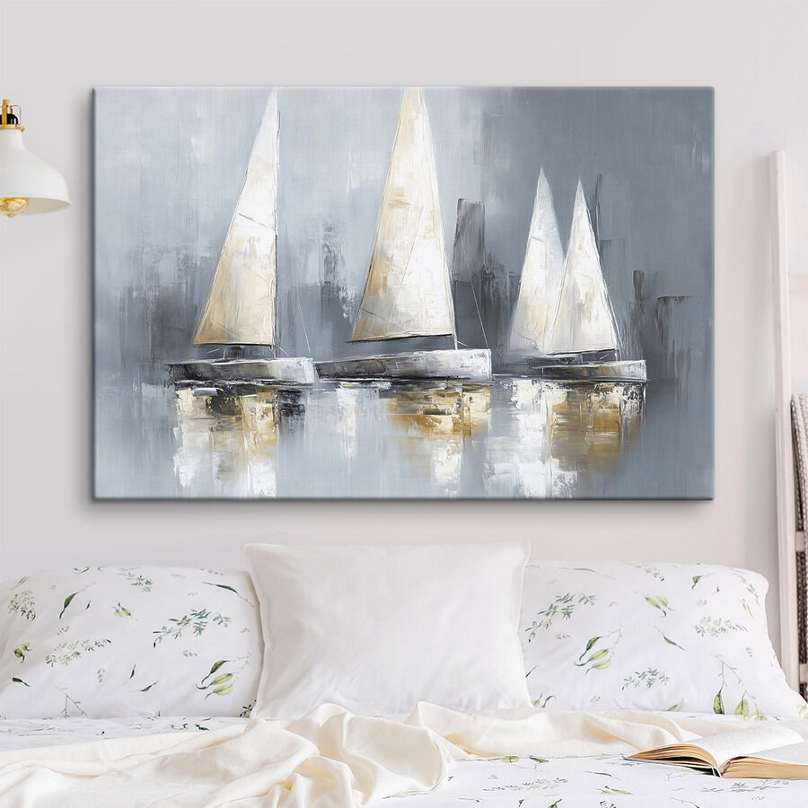 Peinture de voiliers sur l'eau Peinture de voiliers sur l'eau