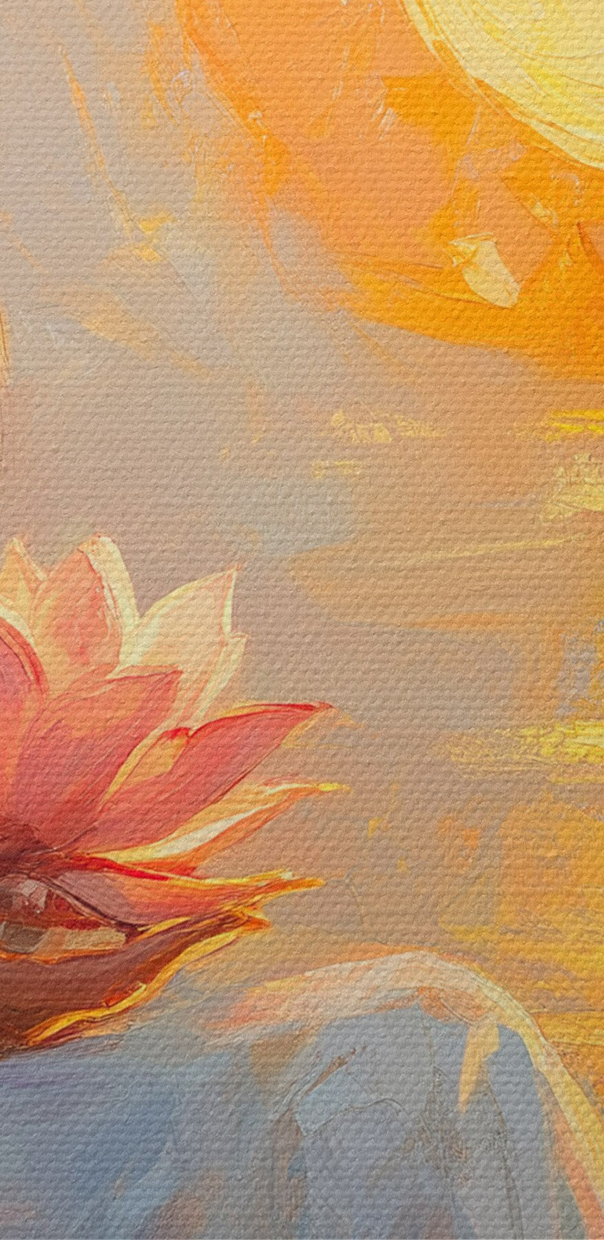 Peinture d'une femme tenant une fleur et un oiseau