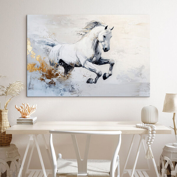 Peinture d'un cheval blanc Peinture d'un cheval blanc
