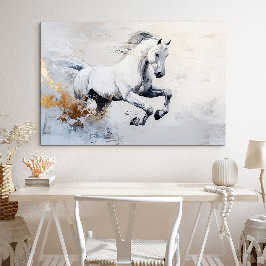 Peinture d'un cheval blanc Peinture d'un cheval blanc
