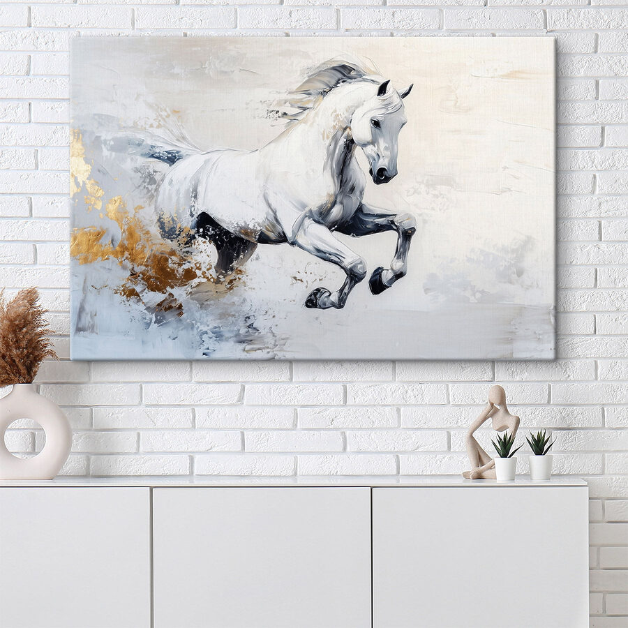Peinture d'un cheval blanc Peinture d'un cheval blanc