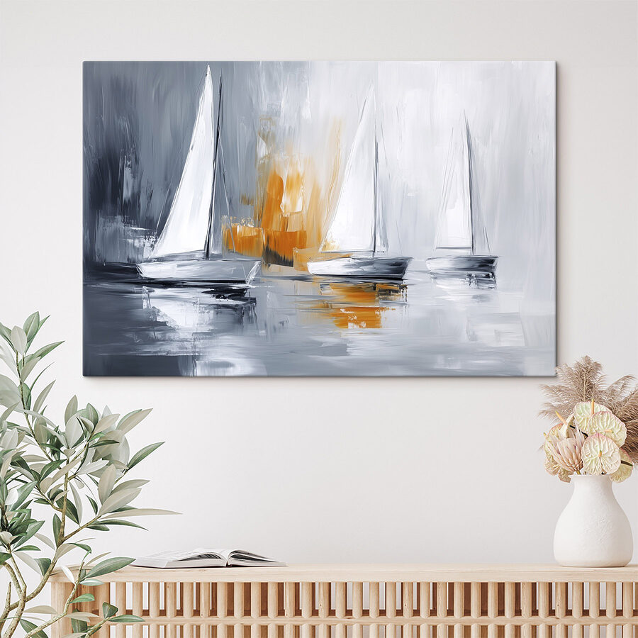 Groupe de bateaux sur l'eau