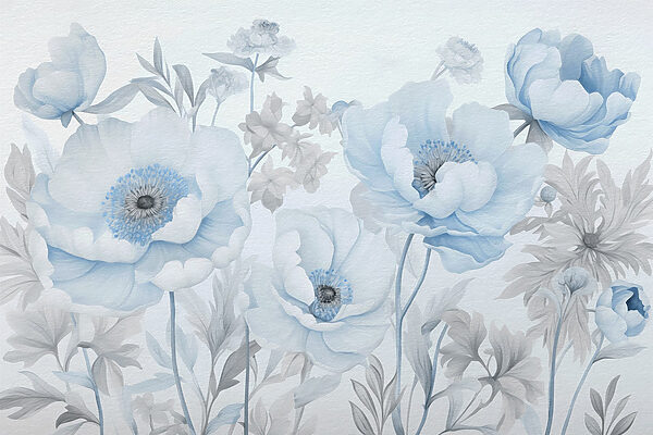 Peinture de fleurs sur fond blanc Peinture de fleurs sur fond blanc