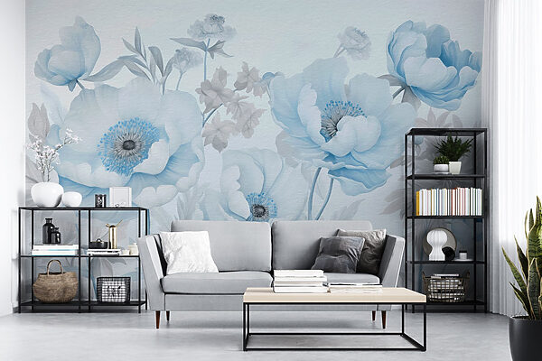 Peinture de fleurs sur fond blanc Peinture de fleurs sur fond blanc