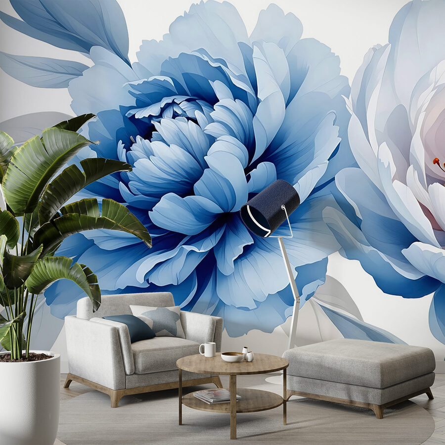 Fleurs délicates dans des tons bleus doux Fleurs délicates dans des tons bleus doux